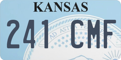 KS license plate 241CMF