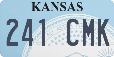 KS license plate 241CMK