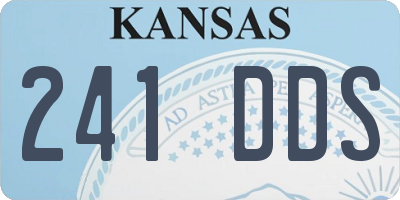KS license plate 241DDS