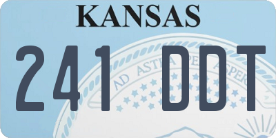 KS license plate 241DDT