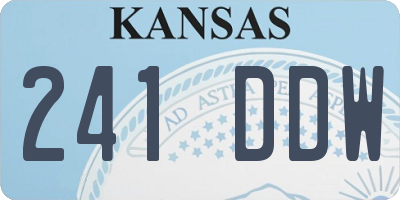 KS license plate 241DDW
