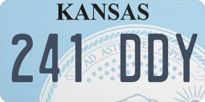 KS license plate 241DDY