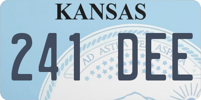 KS license plate 241DEE