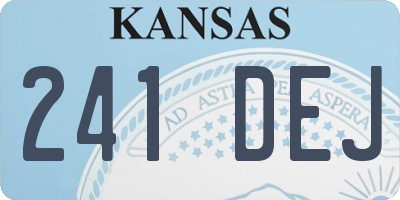 KS license plate 241DEJ