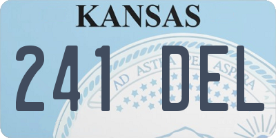 KS license plate 241DEL