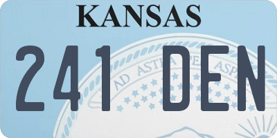 KS license plate 241DEN