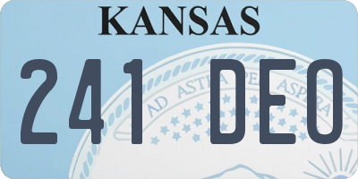 KS license plate 241DEO