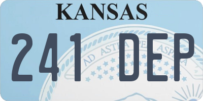 KS license plate 241DEP