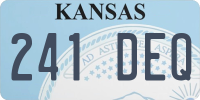 KS license plate 241DEQ