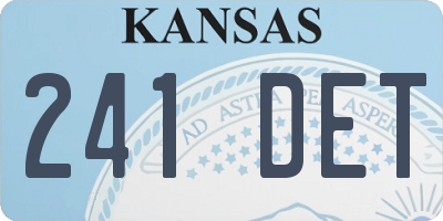 KS license plate 241DET