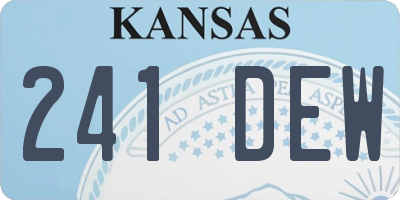 KS license plate 241DEW
