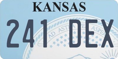 KS license plate 241DEX
