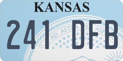 KS license plate 241DFB