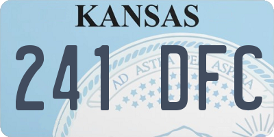 KS license plate 241DFC