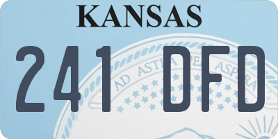 KS license plate 241DFD