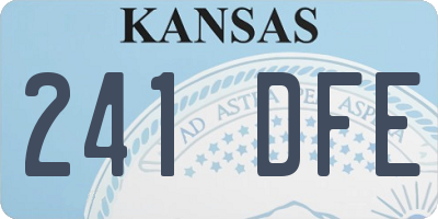 KS license plate 241DFE