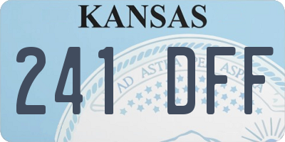 KS license plate 241DFF