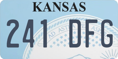 KS license plate 241DFG
