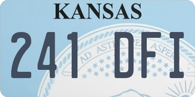 KS license plate 241DFI