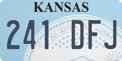 KS license plate 241DFJ