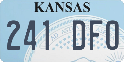 KS license plate 241DFO