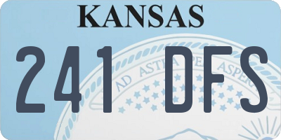 KS license plate 241DFS