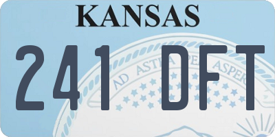 KS license plate 241DFT