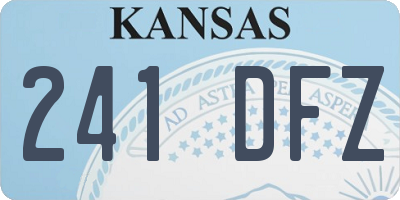KS license plate 241DFZ