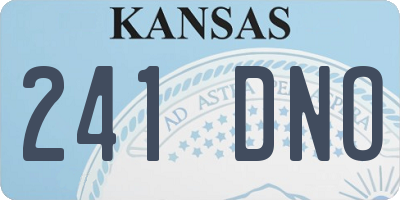 KS license plate 241DNO