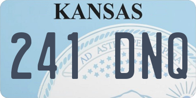 KS license plate 241DNQ
