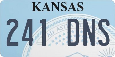 KS license plate 241DNS