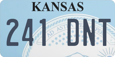 KS license plate 241DNT
