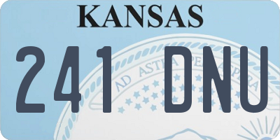 KS license plate 241DNU