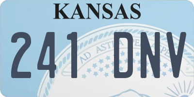 KS license plate 241DNV
