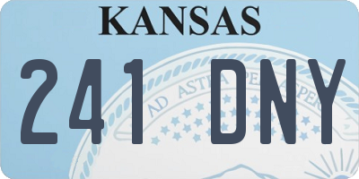KS license plate 241DNY