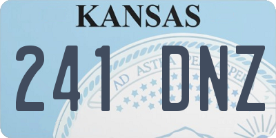 KS license plate 241DNZ
