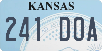 KS license plate 241DOA