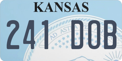 KS license plate 241DOB