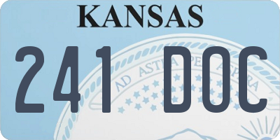 KS license plate 241DOC