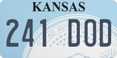 KS license plate 241DOD
