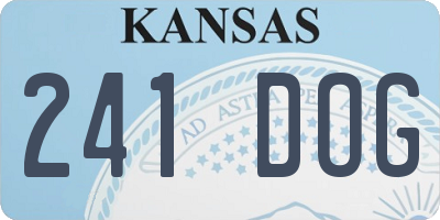 KS license plate 241DOG