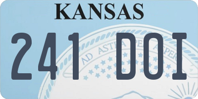 KS license plate 241DOI