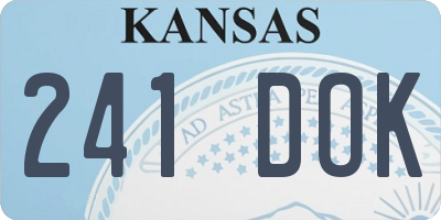 KS license plate 241DOK