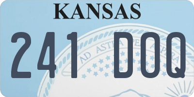 KS license plate 241DOQ