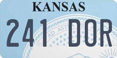 KS license plate 241DOR