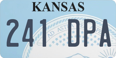 KS license plate 241DPA