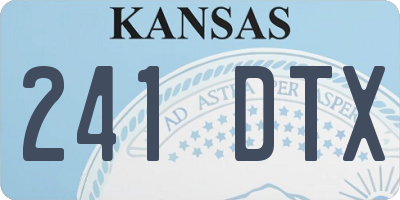 KS license plate 241DTX