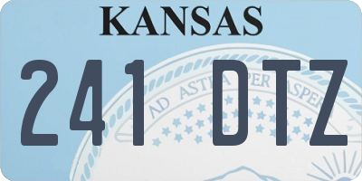 KS license plate 241DTZ