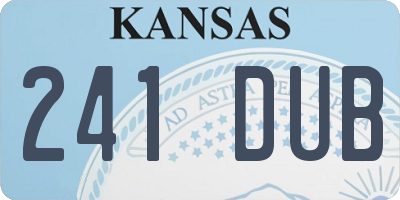 KS license plate 241DUB