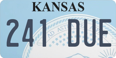 KS license plate 241DUE